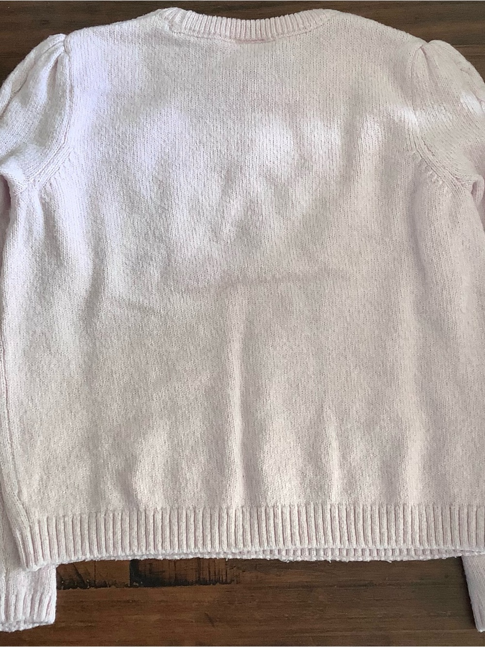 Gymboree Girl's Size 12 Pink Cable Knit Sweater w/ Pearl Rhinestone Clusters - Picture 3 of 6